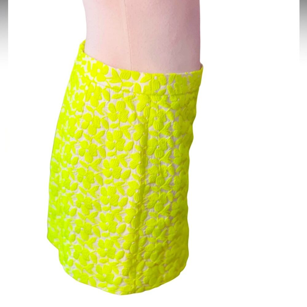 J. Crew Neon Embroidered Mini Skirt Size 2 - Picture 6 of 11